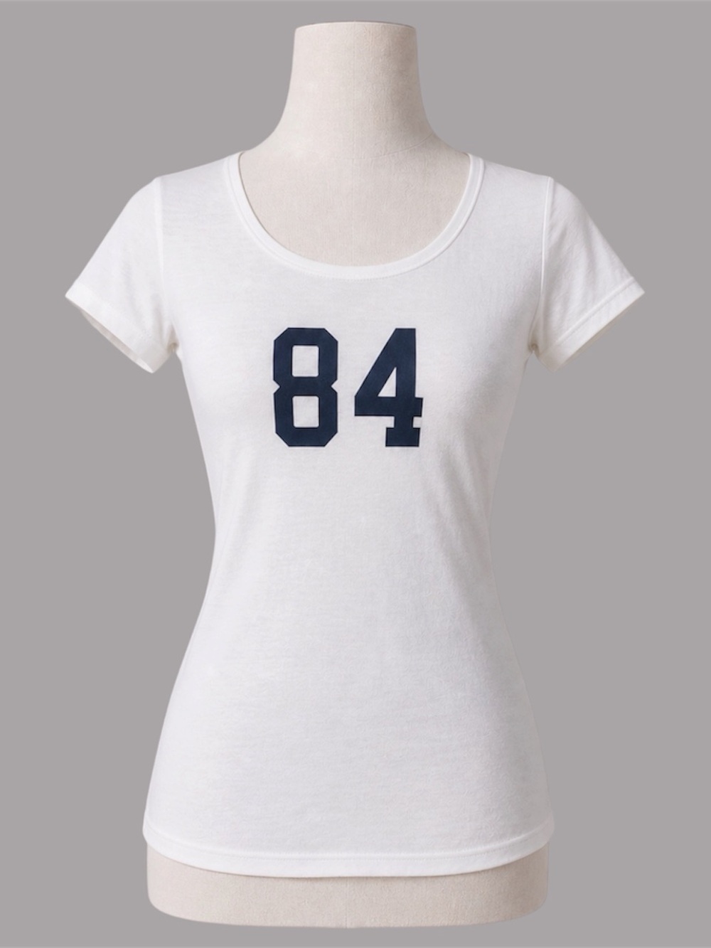 Brandy Melville White 84 Graphic Baby Tee
